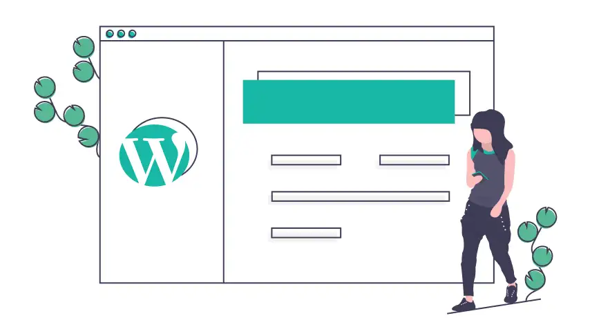 WordPress構築を行っているイメージ