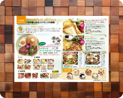 Cinnamon’s 横浜店｜メニューデザイン